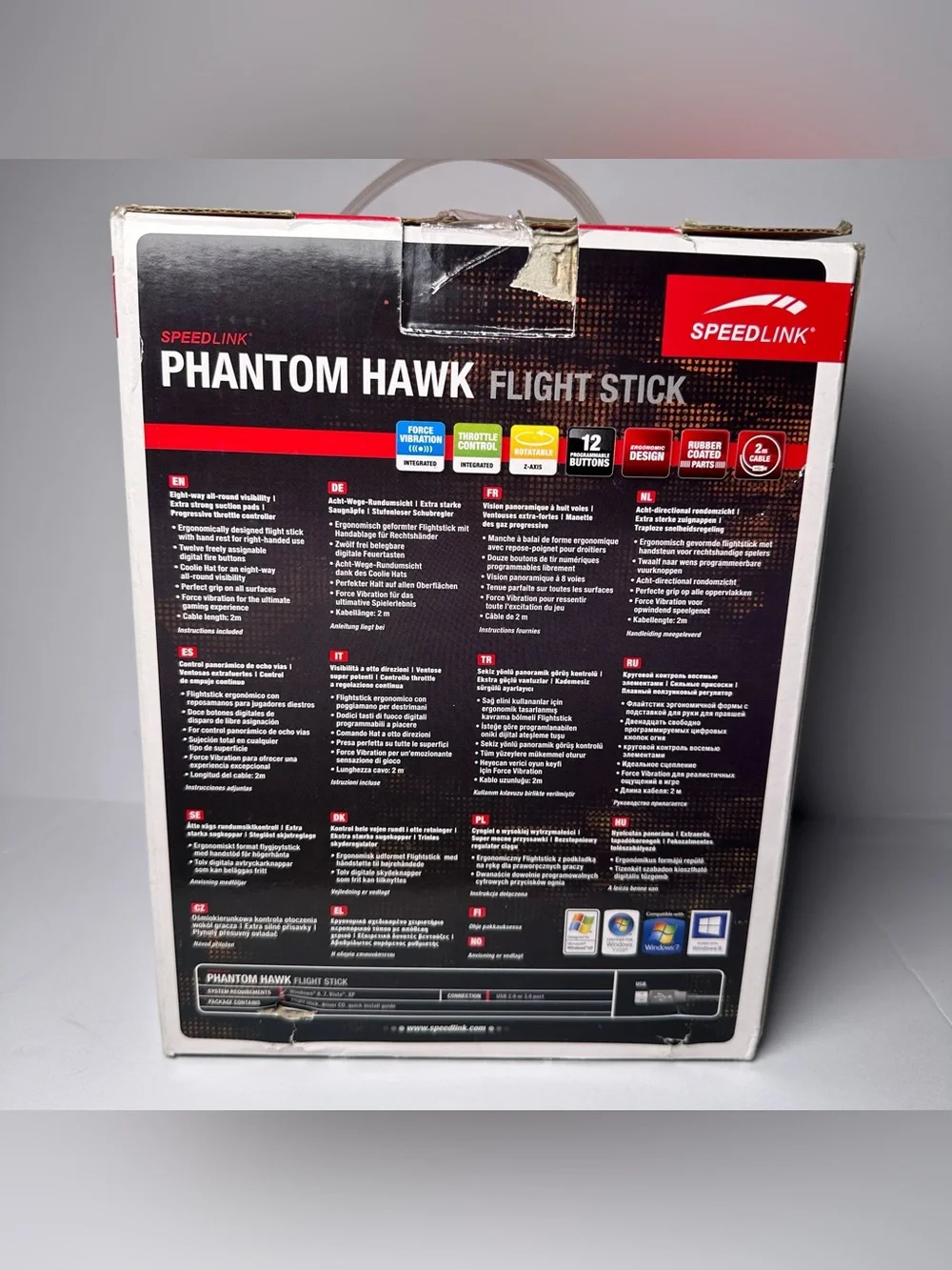 Phantom Hawk Flight Stick Simulator Gaming Joystick USB Wired Windows PC NEW